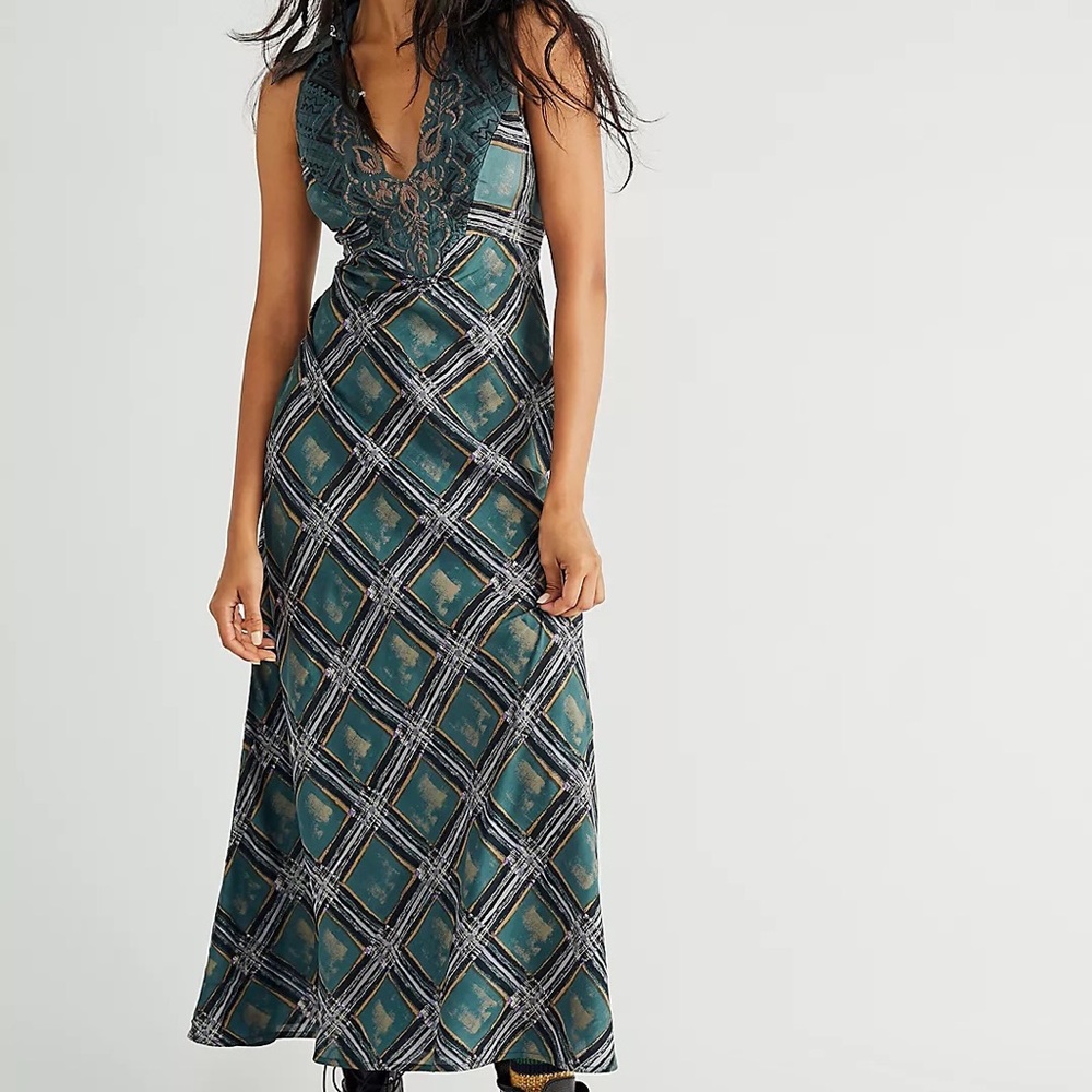 Free People Lana Printed Midi Dress